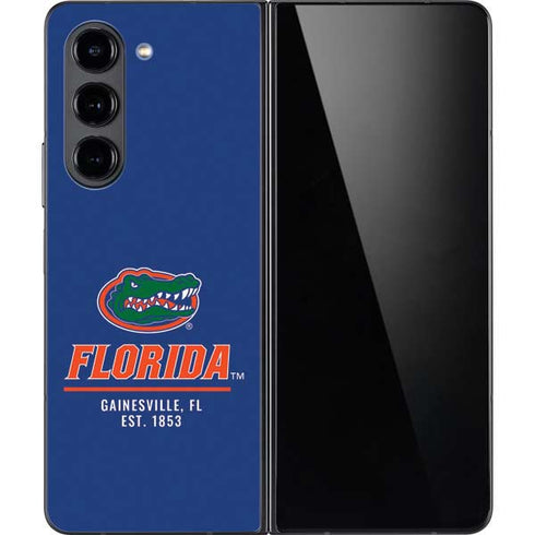 University of Florida Gainesville Est 1853 Blue Galaxy Z Fold5 5G Skin